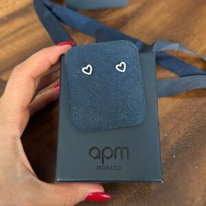 APM Monaco Heart Stud Earrings